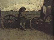 Frederic Remington The Sentinel (mk43) oil on canvas